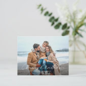 フォトメリーモダンクリスマスの休日はがき シーズンポストカード (スタンド正面)