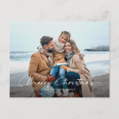 フォトメリーモダンクリスマスの休日はがき シーズンポストカード (正面)