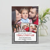 フォトメリーモダンクリスマスブラックバッファロープレイド シーズンカード (スタンド正面)