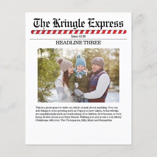 フォトメリー数々のクリスマスおもしろい北極紙 (裏面)