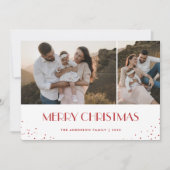 フォトメリー赤と白クリスマス シーズンカード (正面)