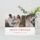 フォトメリー赤と白クリスマス シーズンカード (スタンド正面)