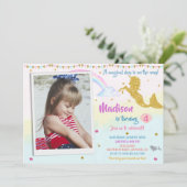 フォトメルミコーン誕生日の招待マジカルパーティー 招待状 (スタンド正面)