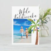 フォトメレカリキマカパーソナライズされたクリスマス シーズンカード (スタンド正面)