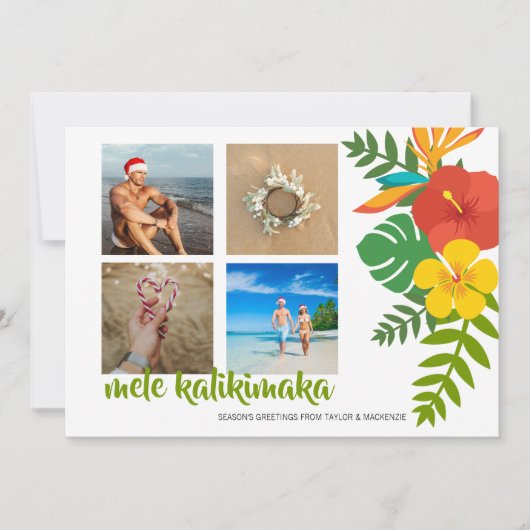 フォトメレカリキマカパーソナライズされた花 シーズンカード (正面)