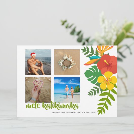 フォトメレカリキマカパーソナライズされた花 シーズンカード (スタンド正面)