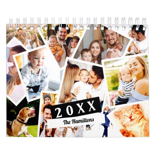 フォトモザイクミックスコラージファミリー2025 カレンダー (カバー)