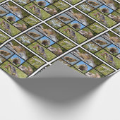 フォトモザイクAlpine marmotsとedelweiss Large T ラッピングペーパー (角)