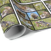 フォトモザイクAlpine marmotsとedelweiss Large T ラッピングペーパー (ロールコーナー)