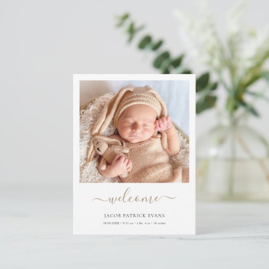 フォトモダンウェルカムベビー発表 ポストカード (スタンド正面)