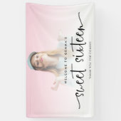 フォトモダンオーバーレイへようこそSweet sixteen 横断幕 (縦)