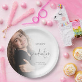 フォトモダンオーバーレイ名2024卒業パーティー ペーパープレート (パーティー)