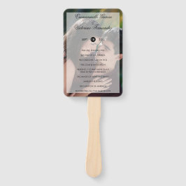 フォトモダンオーバーレイ結婚式 プログラム ハンドファン