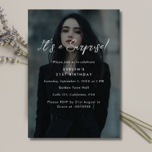 フォトモダンオーバーレイ誕生日サプライズパーティー