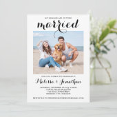 フォトモダンカスタムペット結婚の婚約パーティ 招待状 (スタンド正面)