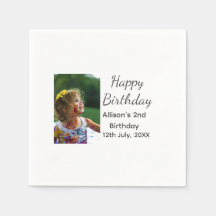 フォトモダンクラシックの名前の追加日付ハッピーバースデー