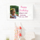 フォトモダンクラシックの名前の追加日付ハッピーバースデー 横断幕 (インサイチュ)