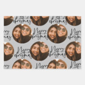 フォトモダンクリスマスの包装紙  ラッピングペーパーシート (正面)