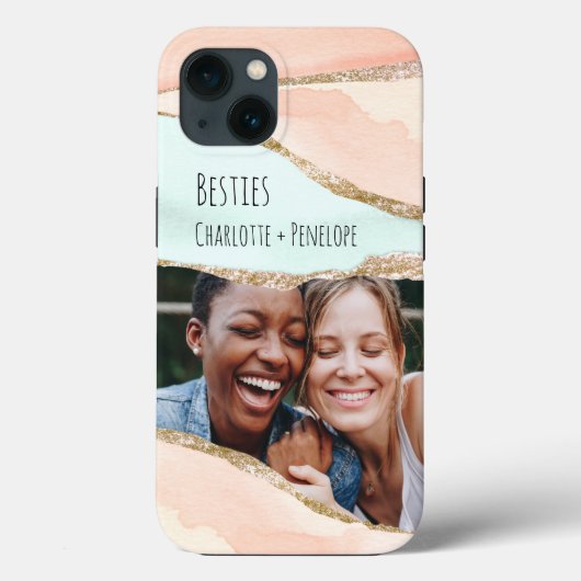 フォトモダングリッターオレンジミントエステティックベッティ Case-Mate iPhoneケース (裏面)