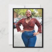 フォトモダンコラージグリッドの卒業 サンキューカード (裏面)