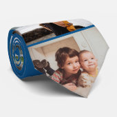 フォトモダンコラージュのパーソナライズされたパパモード ネクタイ (ロール)