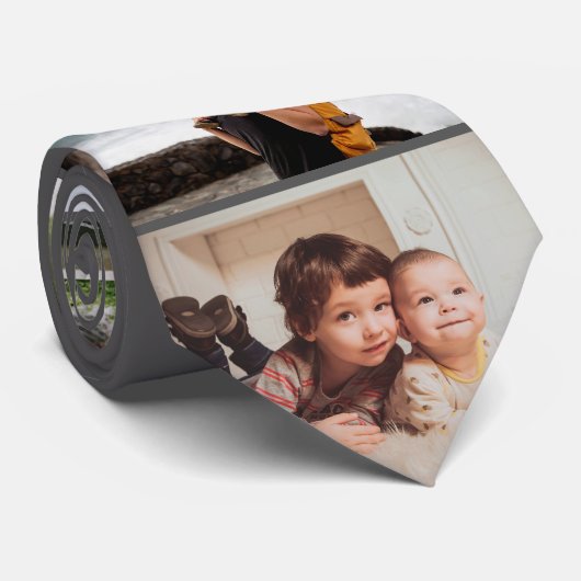 フォトモダンコラージュのパーソナライズされたパパモード ネクタイ (ロール)