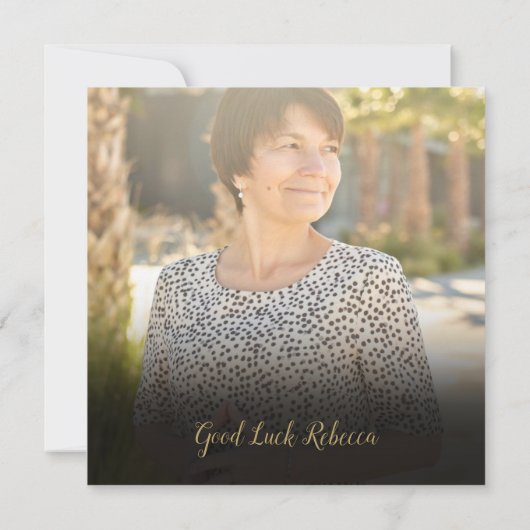 フォトモダンコラージュの退職パーティー 招待状 (裏面)