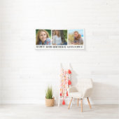 フォトモダンコラージュハッピーバースデー 横断幕 (インサイチュ)