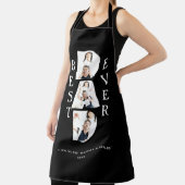 フォトモダンコラージュパパタイポグラフィシンプルブラック エプロン (インサイチュ)