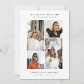 フォトモダンコラージュ悔やみや弔慰 サンキューカード (正面)