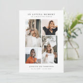 フォトモダンコラージュ悔やみや弔慰 サンキューカード (スタンド正面)