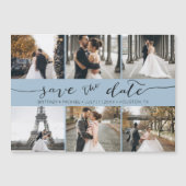 フォトモダンコラージュ日付を保存するダスティブルー (正面)