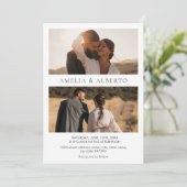 フォトモダンコラージュ結婚式招待状 招待状 (スタンド正面)