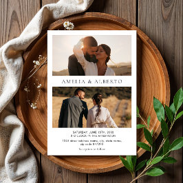 フォトモダンコラージュ結婚式招待状 招待状