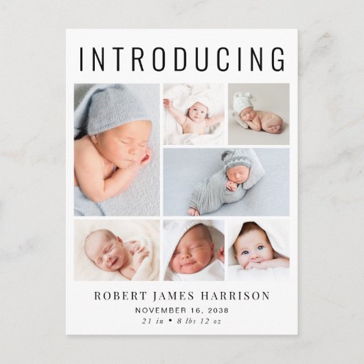 フォトモダンコラージュ誕生 案内ポストカード (正面)