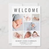 フォトモダンコラージュ誕生 案内状 (正面)