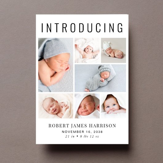 フォトモダンコラージュ誕生 案内状