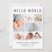 フォトモダンコラージュ誕生 案内状 (正面)