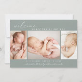 フォトモダンコラージュ誕生 案内状 (正面)