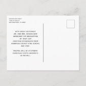 フォトモダンコラージュ黒金ゴールド卒業 案内ポストカード (裏面)