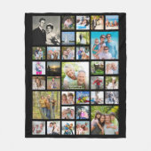 フォトモダンコラージュ33写真ブパーソナライズされたラック フリースブランケット (正面)