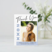 フォトモダンシンプルエレガント卒業ありがとう  ポストカード (スタンド正面)