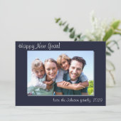 フォトモダンシンプルファミリーハッピーニューイヤー シーズンカード (スタンド正面)
