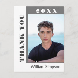 フォトモダンシンプル卒業式ご案内 案内ポストカード