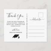 フォトモダンシンプル卒業式ご案内 案内ポストカード (裏面)