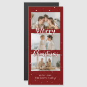フォトモダンストリップ磁気クリスマスカード (正面/裏面)