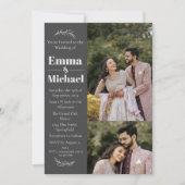 フォトモダンタイプオーバーレイ結婚式招待状 招待状 (正面)