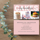 フォトモダンタイポグラフィベーカー菓子店 名刺