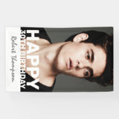 フォトモダンバースデーパーティーのバナー 横断幕 (横)