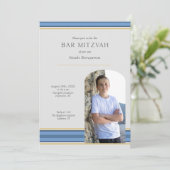 フォトモダンバー（ユダヤ教の）バル・ミツバー 招待状 (スタンド正面)